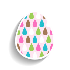 Easter egg, colored flat icon for holiday isolated on white background. Vector illustration for design