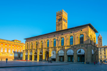View of the podesta palace in the italian city bologna © dudlajzov