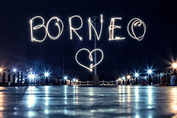 Verliebt in Borneo Lightpainting