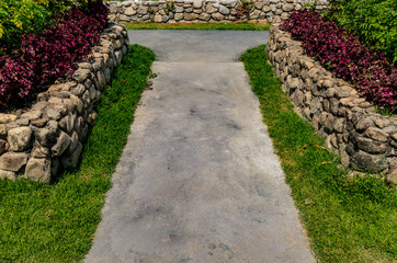 Concrete Pathway in garden