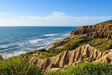Ocean View and Sandstone Cliffs at Torrey Pines Reserve