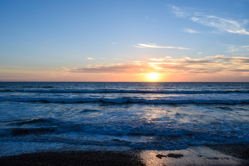 Torrey Pines Pebbled Beach Sunset
