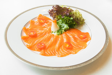 Salmon carpaccio