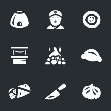 Vector Set of Asian food Icons.