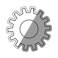 Gear machinery piece icon vector illustration graphic design