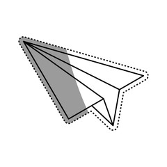 Paper plane origami icon vector illustration graphic design