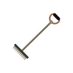 Rake gardening tool icon vector illustration graphic design