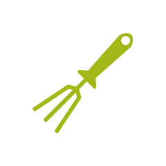 Rake gardening tool icon vector illustration graphic design