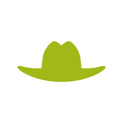 Gardening hat silhouette icon vector illustration graphic design