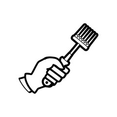 Rake gardening tool icon vector illustration graphic design