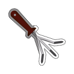 Rake gardening tool icon vector illustration graphic design