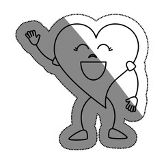 heart love character icon vector illustration design