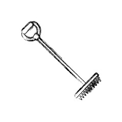 Rake gardening tool icon vector illustration graphic design