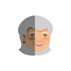 grandmother avatar character icon vector illustration design