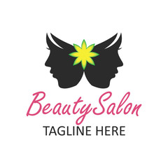 beautician logo with text space for your slogan / tagline, vector illustration