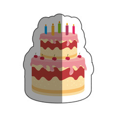 sweet cake delicious icon vector illustration design