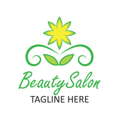 beautician logo with text space for your slogan / tagline, vector illustration