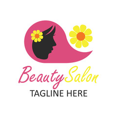 beautician logo with text space for your slogan / tagline, vector illustration