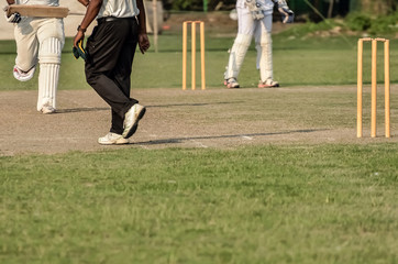 Obraz premium Cricket game was playing in field