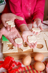 Cookies baking mother and daughter together