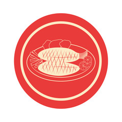 delicious fish sea food vector illustration design