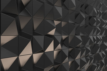 Pattern of black pyramid shapes
