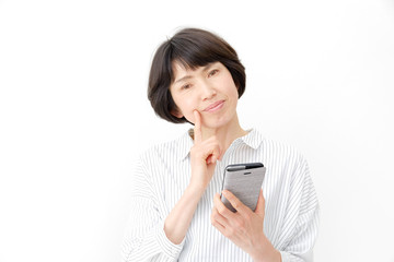 Fototapeta premium ミドル 女性 考える