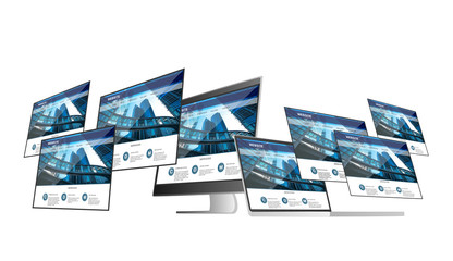 website on computer and laptop concept