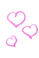 Stroke of cosmetic pencil on a white background