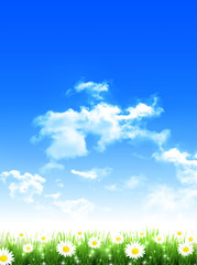 Obraz premium 花 新緑 風景 背景