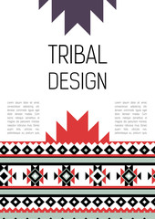 Tribal ethic colorful brochure flyer