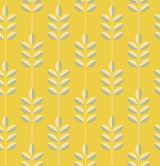 seamless retro pattern with leaves