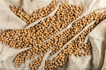 Fototapeta premium soybean on wooden table