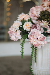 Beautiful flowers background for wedding scene