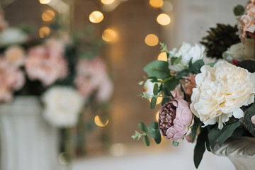 Beautiful flowers background for wedding scene