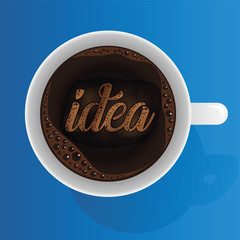 Idea with black coffee