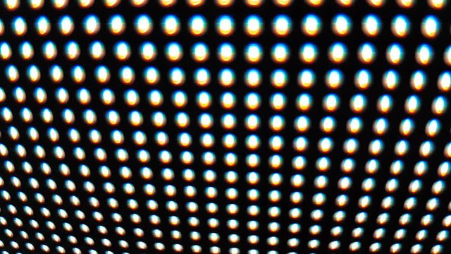 Working led screen close up