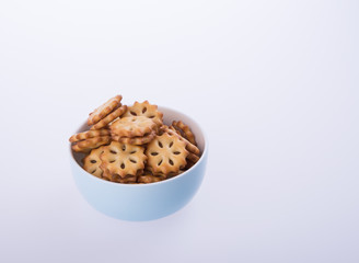 cookie biscuits with filling on background
