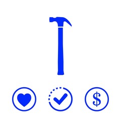 hammer icon stock vector illustration flat design
