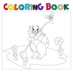 Small kitten coloring book