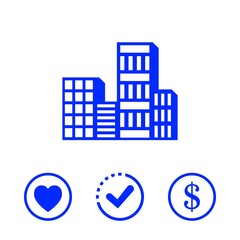 city icon stock vector illustration flat design