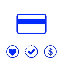 card credit  icon stock vector illustration flat design