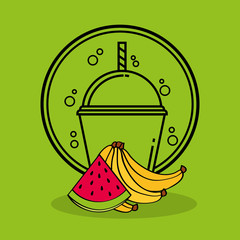 smothie fruits delicious icon vector ilustration design
