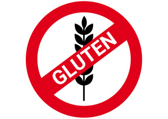  Schild Gluten verboten
