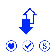 arrow icon stock vector illustration flat design