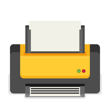 Printer Flat Vector