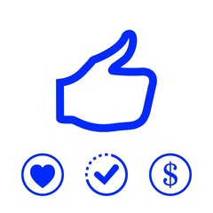 stock vector thumbs up icon vector like icon social network vector icon for app web site etc