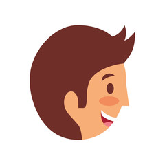 young man avatar character vector illustration design