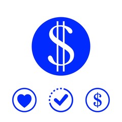 money icon stock vector illustration flat design