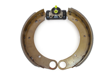 Obraz premium Brake cylinder and brake shoe. Brake system of drum type.